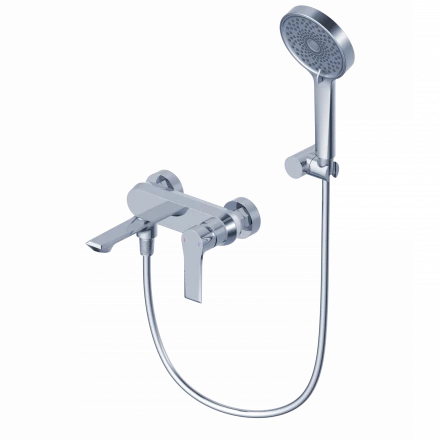 Wonzon &amp; Woghand Brilliant WW-88037079-CR Смеситель для ванны с душем черный матовый