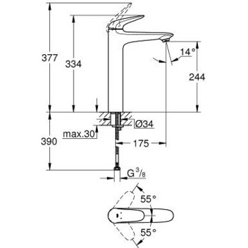 Grohe Eurostyle New 23719LS3 смеситель для раковины