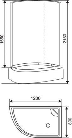 Arcus ECOSTYLE ES-309GWP R Душевая кабина 120x80