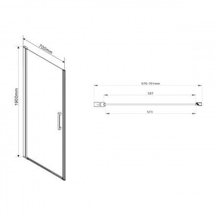 Vincea Orta VPP-1O700CL душевая дверь
