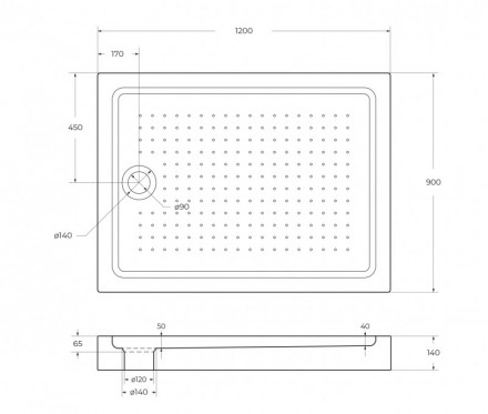 Belbagno TRAY-BB-AH-15-W Душевой поддон акриловый 120x90
