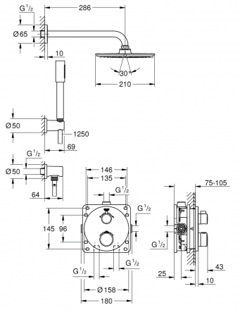 Grohe Grohtherm 34732000 Душевая система