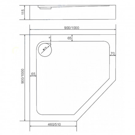 Good Door Диамант 100x100 душевой поддон