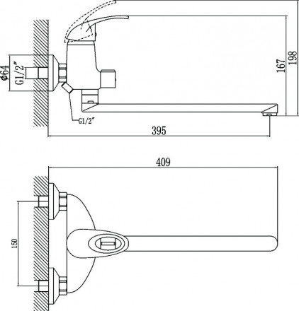 Fmark FM2203 смеситель для ванны