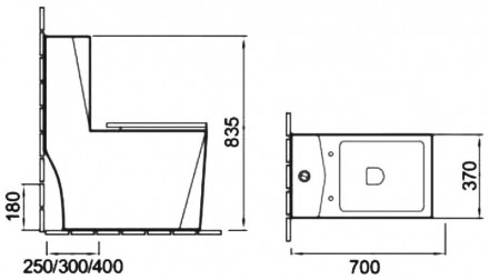 Santiline SL-5013 Унитаз напольный моноблок