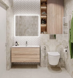 BelBagno KRAFT 39-500/390-2C-SO-PP тумба с раковиной подвесная