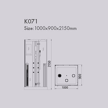 KOY K081 душевая кабина с инфракрасной сауной и паровой баней