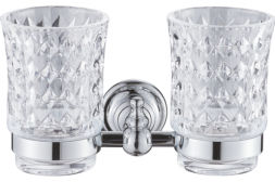 Rose RG1122 Два стакана с держателем хром
