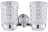 Rose RG1122 Два стакана с держателем хром