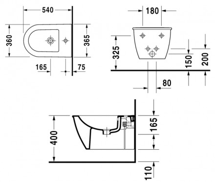 Duravit Darling New 224915 биде подвесное