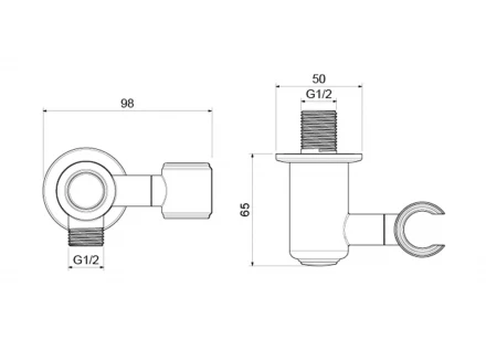 AQUATEK КЛАССИК AQ2462PG шланговое подсоединение с держателем