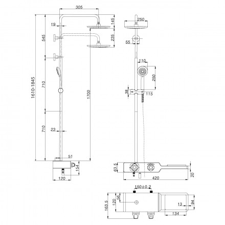 Lemark Tropic LM7009С Душевая стойка