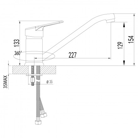 Lemark Luna LM4104C смеситель для кухни