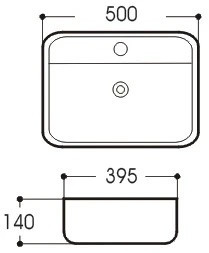 Aquatek Вега AQ5506-00 Раковина накладная белая 50х39 см