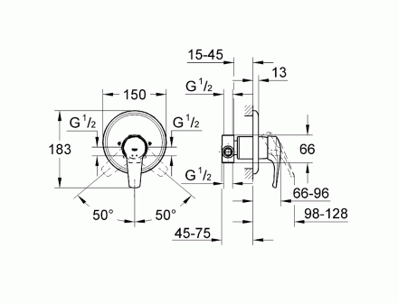 Grohe Eurosmart New 33556002 Смеситель для душа
