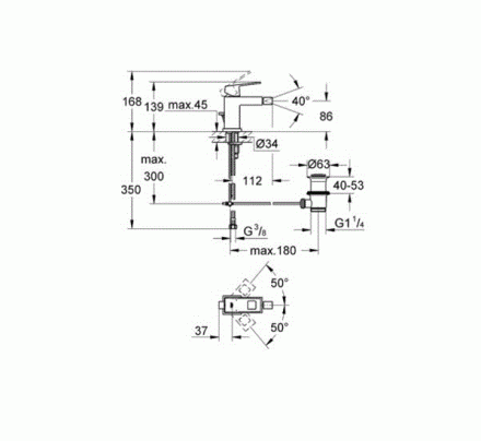 Grohe Eurocube 23138000 Смеситель для биде