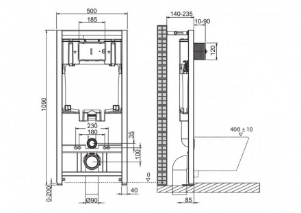 Belbagno BB002-80 инсталляция для подвесного унитаза