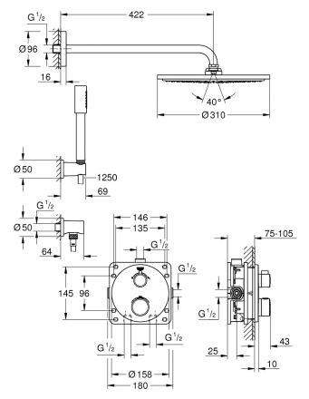 Grohe Grohtherm 34731000 Душевая система