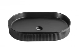 Milleau Glace MU8009-MB Раковина накладная 58x36x10 матовый чёрный