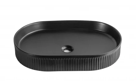 Milleau Glace MU8009-MB Раковина накладная 58x36x10 матовый чёрный