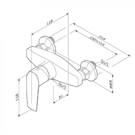 AM.PM Gem F90A20022 Смеситель для душа черный