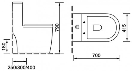 Santiline SL-5019 Унитаз напольный моноблок