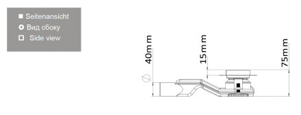 ESBANO SLIM S-LINE-70SG Водоотводящий желоб матовое золото