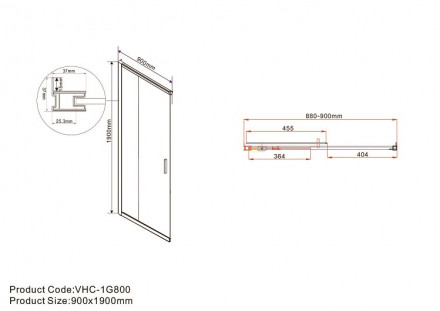 Vincea Garda VSS-1G9012CGB душевой угол 120х90
