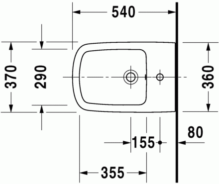 Duravit Durastyle 228215 Биде подвесное