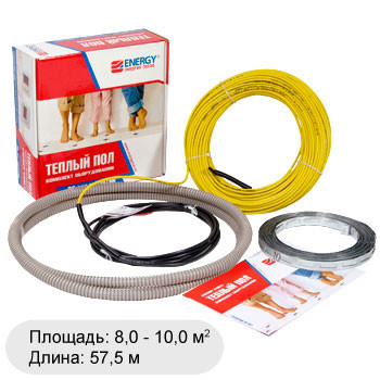 Energy Cable 1000 Вт Электрический кабель двужильный 57,5 м