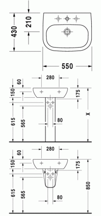 Duravit D-Code 23105500002 Раковина