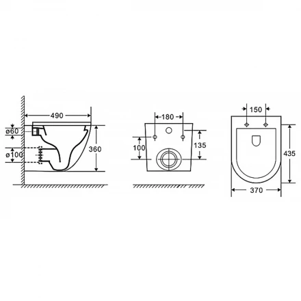 Azario Grado AZ-0046 -N Унитаз подвесной безободковый с сиденьем микролифт