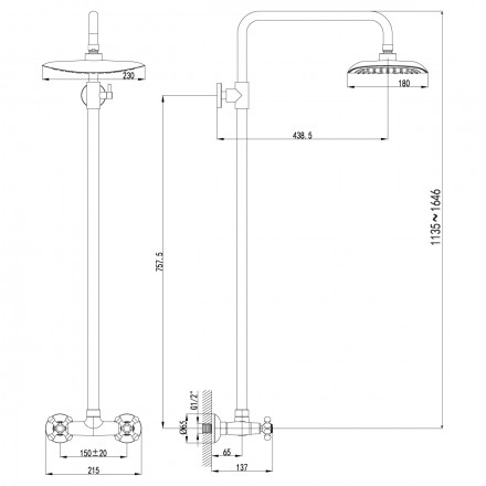 Lemark Standard LM2160C Душевая стойка