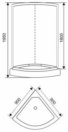 Arcus STYLE S-01G Душевая кабина 90x90
