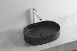 CeruttiSpa CR0055B MMB1 раковина накладная мрамор матовый черный