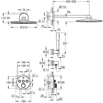 Grohe Grohtherm 34705000 Душевая система