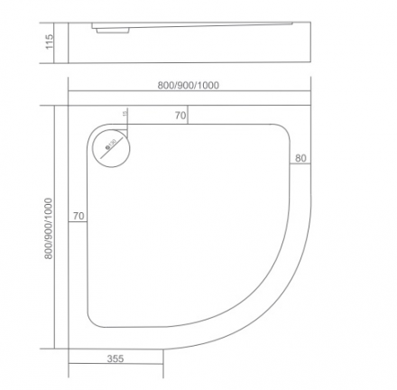 Good Door Раунд R 90x90 душевой поддон