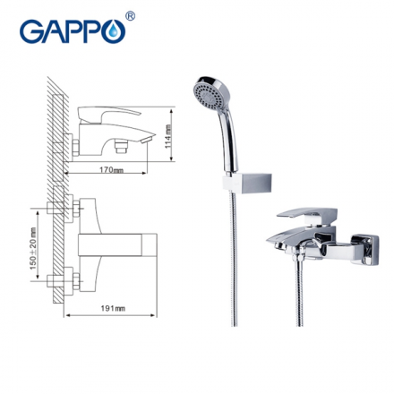 Gappo G3007 Смеситель для ванны