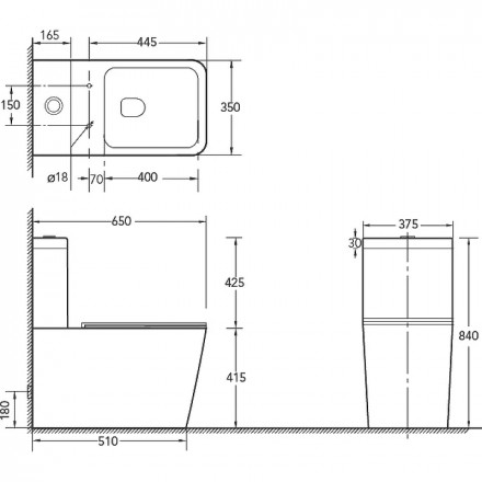 Santiline SL-5017 Унитаз напольный