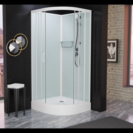 Frank F409 White Душевая кабина 90x90 (без крыши)