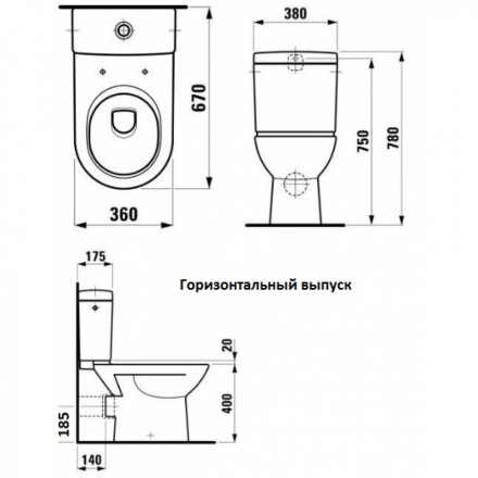 Laufen Pro 8.2495.6.000.000.1 Напольный унитаз (чаша)