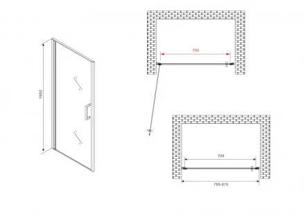 ABBER Sonnenstrand AG04080M душевая дверь