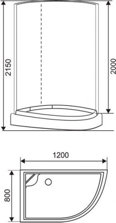 Arcus STYLE S-08 L Душевая кабина 120x80