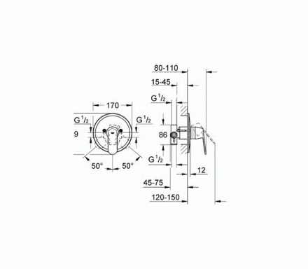 Grohe Eurosmart Cosmopolitan 32880000 Смеситель для душа