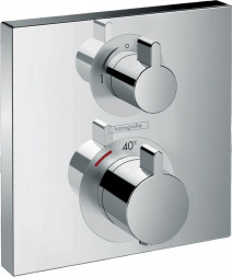 Hansgrohe Ecostat Square 15714000 смеситель термостат для душа на 2 потребителя (внешняя часть)