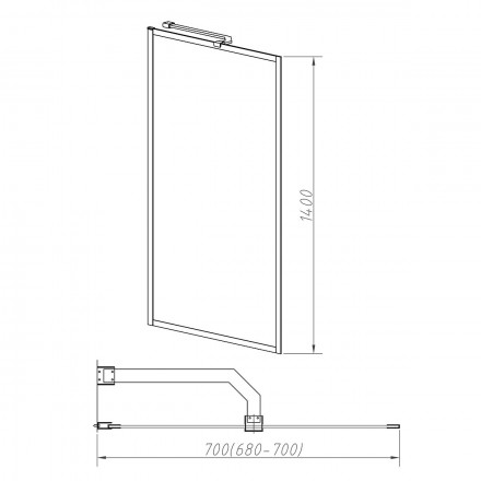 Vincea VSB-41700CL душевая шторка на ванну