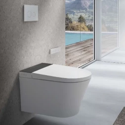 Uni-Flow Mi Smart CH1048ZR-A безободковый подвесной унитаз-биде