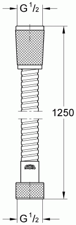 Grohe 28150001 Relexaflex Душевой шланг 1.25 м