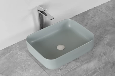 Milleau Miel MU0084-MGBI Раковина накладная 50x40x13.5 матовый голубая пудра