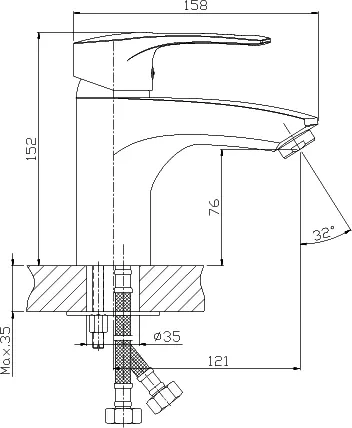 Rossinka T T40-15 Смеситель для раковины